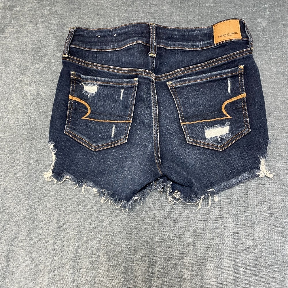 American Eagle Outfitters Next Level Stretch Cut Off Shorts Womens 30 Blue Denim - Picture 6 of 9